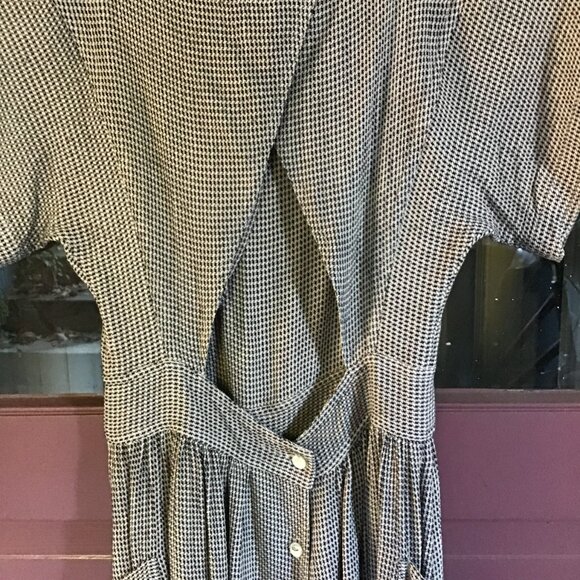 Christy Dawn RARE Midi Jane Dress in Midnight Houndstooth - Picture 5 of 7